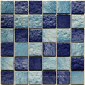 Mix blue swimming pool ceramic mosaic wholesale blue white ceramic pool tiles